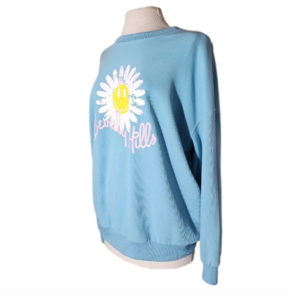 Hazel & Olive Beverly Sweatshirt Daisy & Beverly HIlls Graphic Size S - Picture 3 of 7